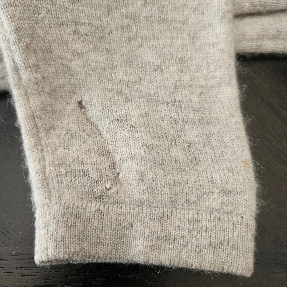 Vtg J.Crew 100% Cashmere Gray Sweater XXS‎ FALL 2004 AS-IS Read Description - Picture 10 of 10